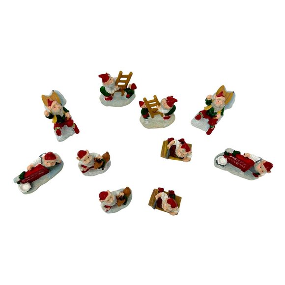 Chraming Little Christmas Elves - Set of 10 - 2 of each design. - Picture 1 of 8